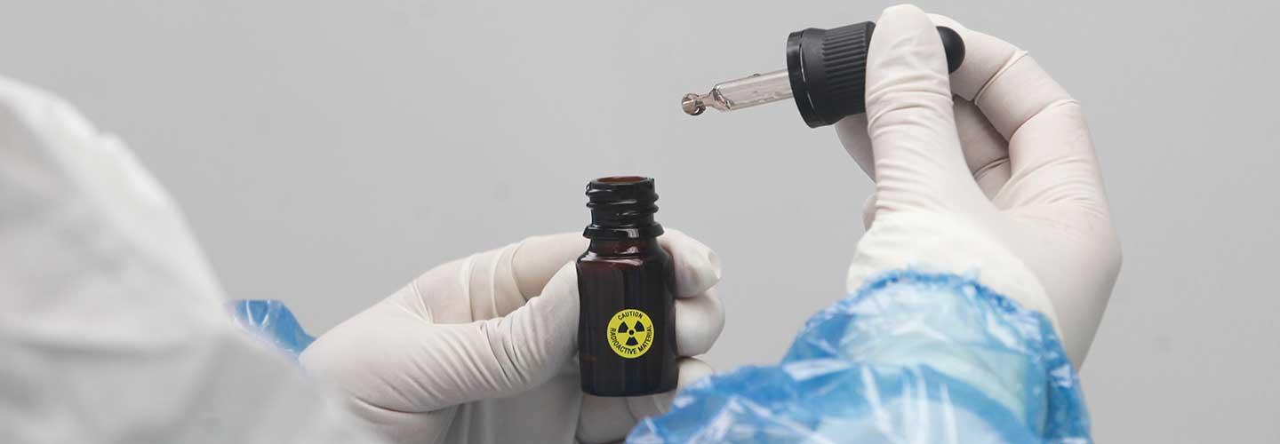 Radioactive materials and pipette