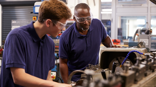 Men working in workshop