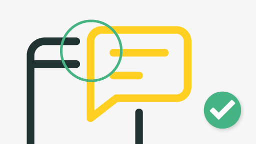 example of correct icon styling