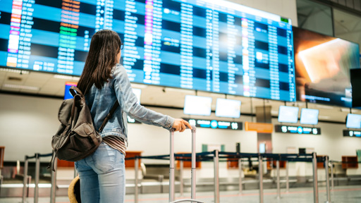 Student at the airport 