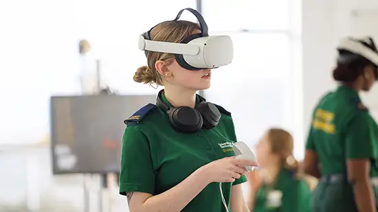 Person using VR