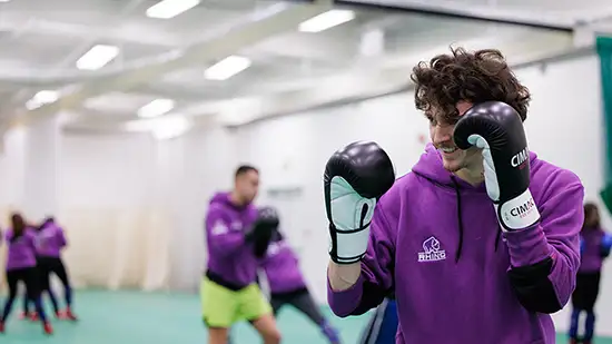 Person boxing