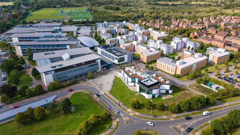 Drone image of the campus