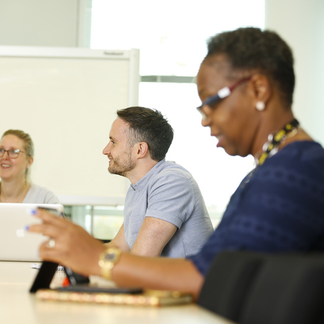 Woman in meeting