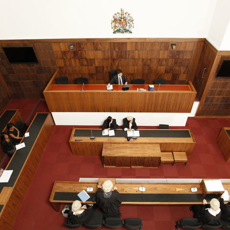 aerial view of law court