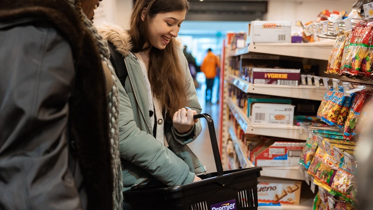 A student shopping 