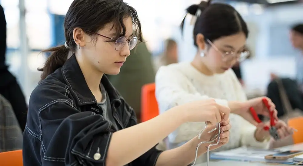 Students using workshop