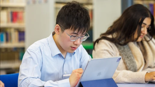 A Person looking at an iPad
