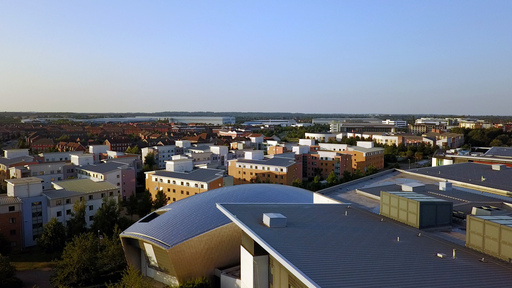 Ariel shot of college lane campus