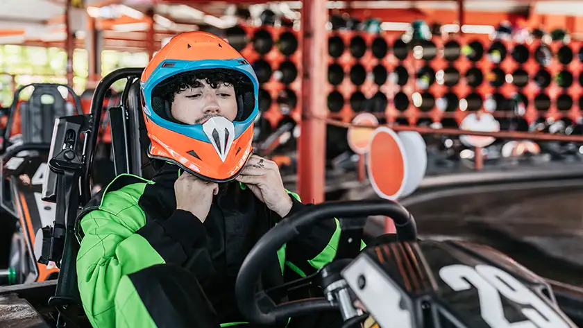 Person go karting