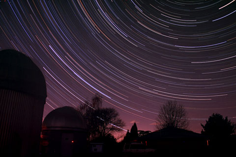Star trails over the Observatory