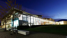 de Havilland campus at night