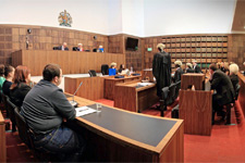 Mock trial in law court