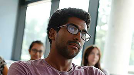 A student in a lecture