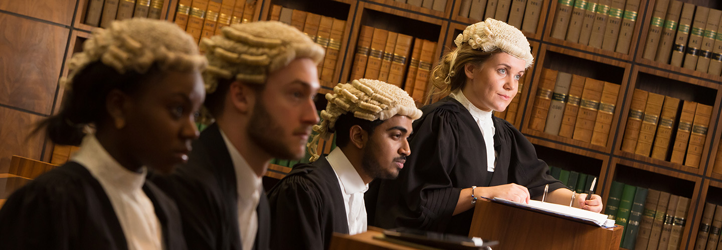 Students in mock court room