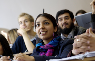 student in lecture