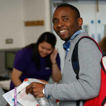 Student smiling