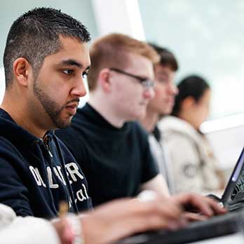 Student at a computer