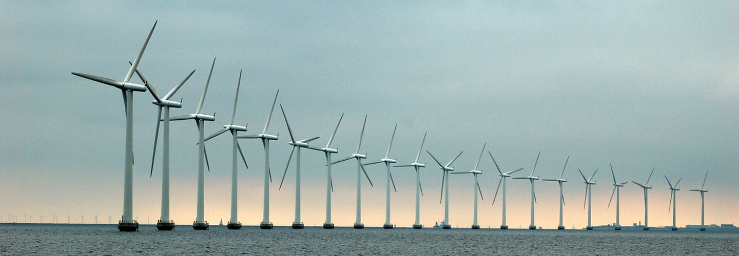 Windturbines in a row