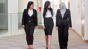 Law students walking 