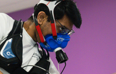 VO2 max test being performed at Performance Testing Centre
