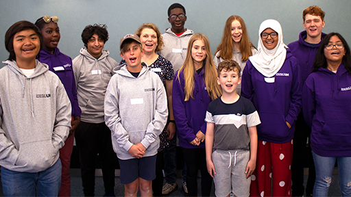 YPAG member photo, wearing their YPAG hoodies.