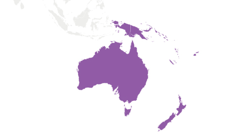 Graphic of the region of Australasia