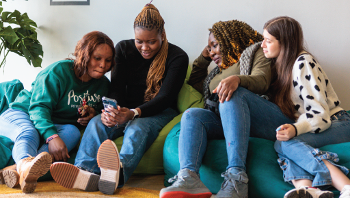 Image of students on College Lane