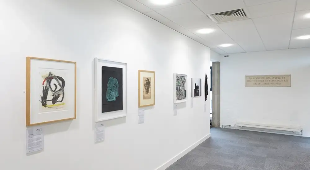 Art work on a white wall