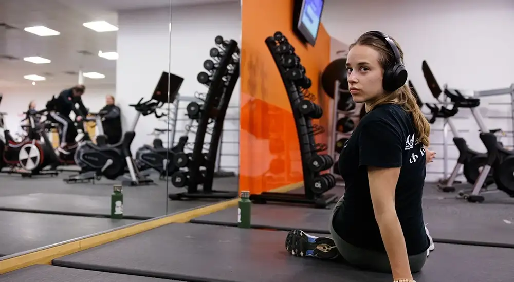 Person stretching