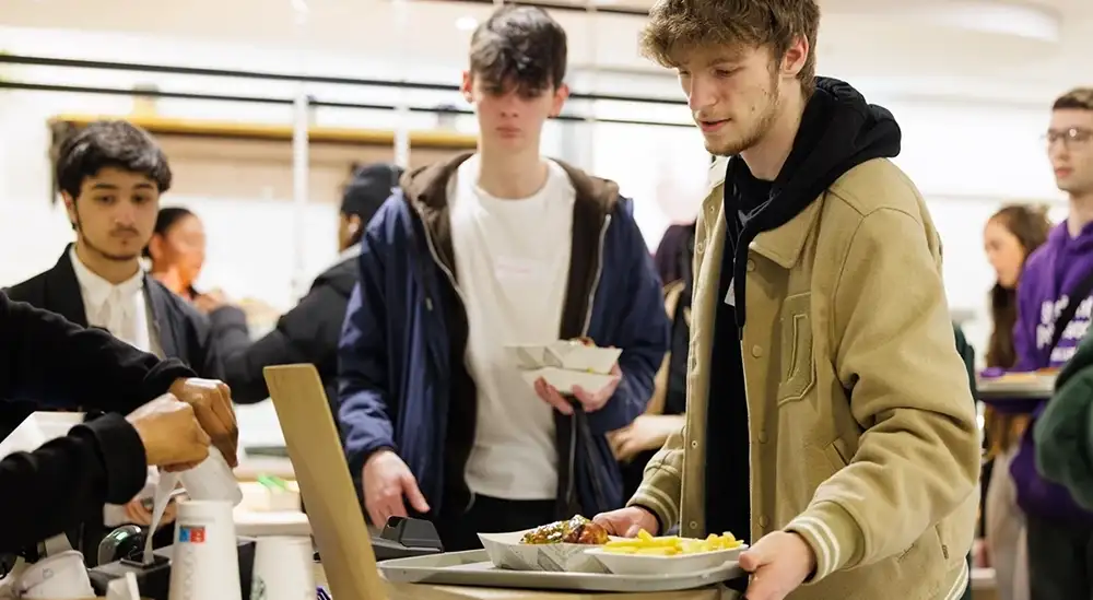 People getting food 
