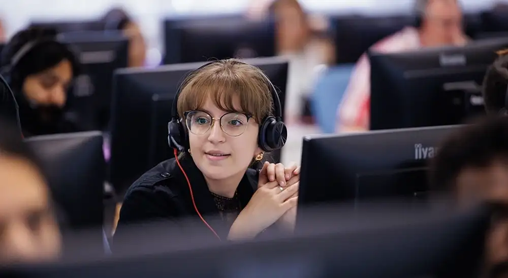 Person in Computer lab 