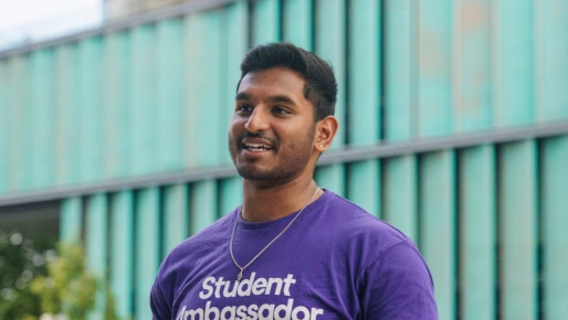 A student ambassador smiling