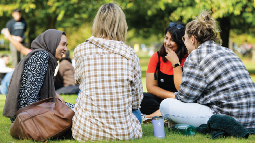 students outside
