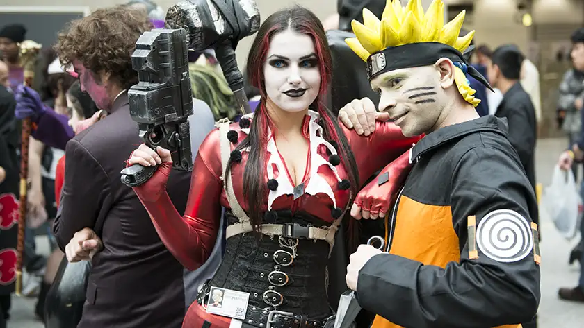 People dressed in comic heros