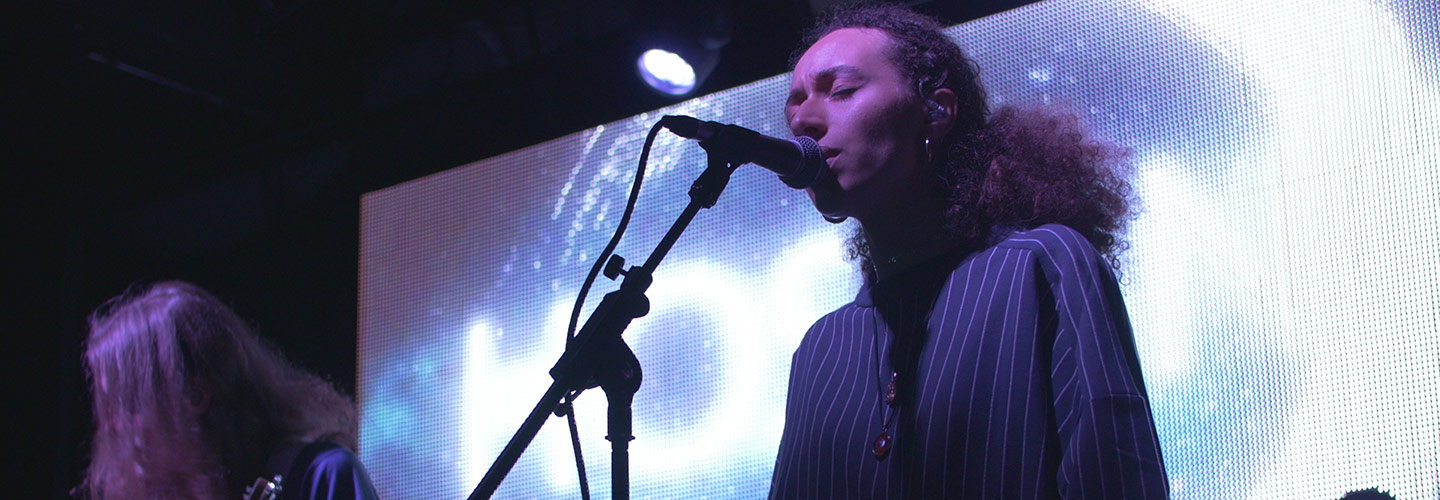 Singer on stage