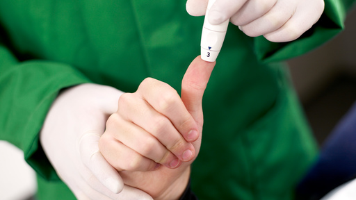 Finger blood test