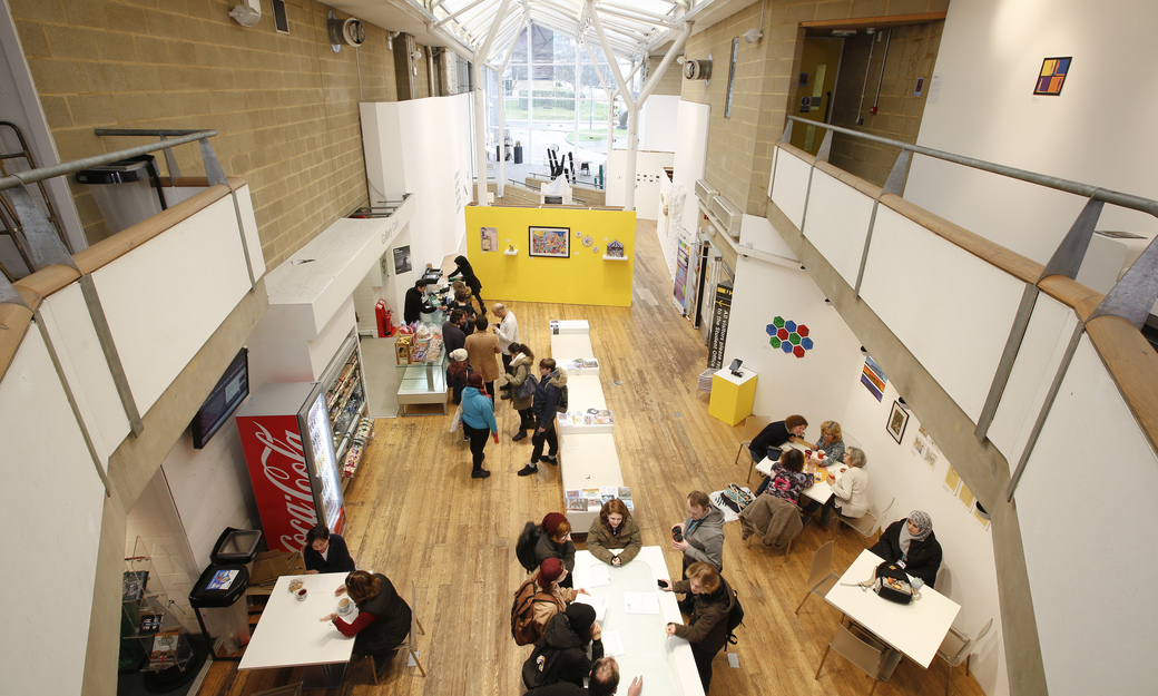 Students enjoying the Gallery Cafe