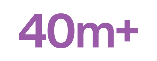 Icon of 40,000,000 website visitors