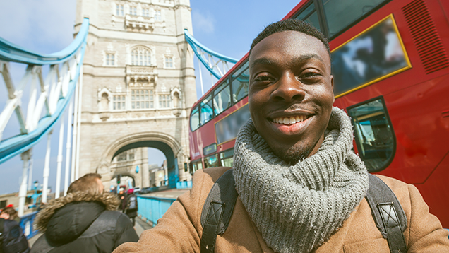 Student exploring London
