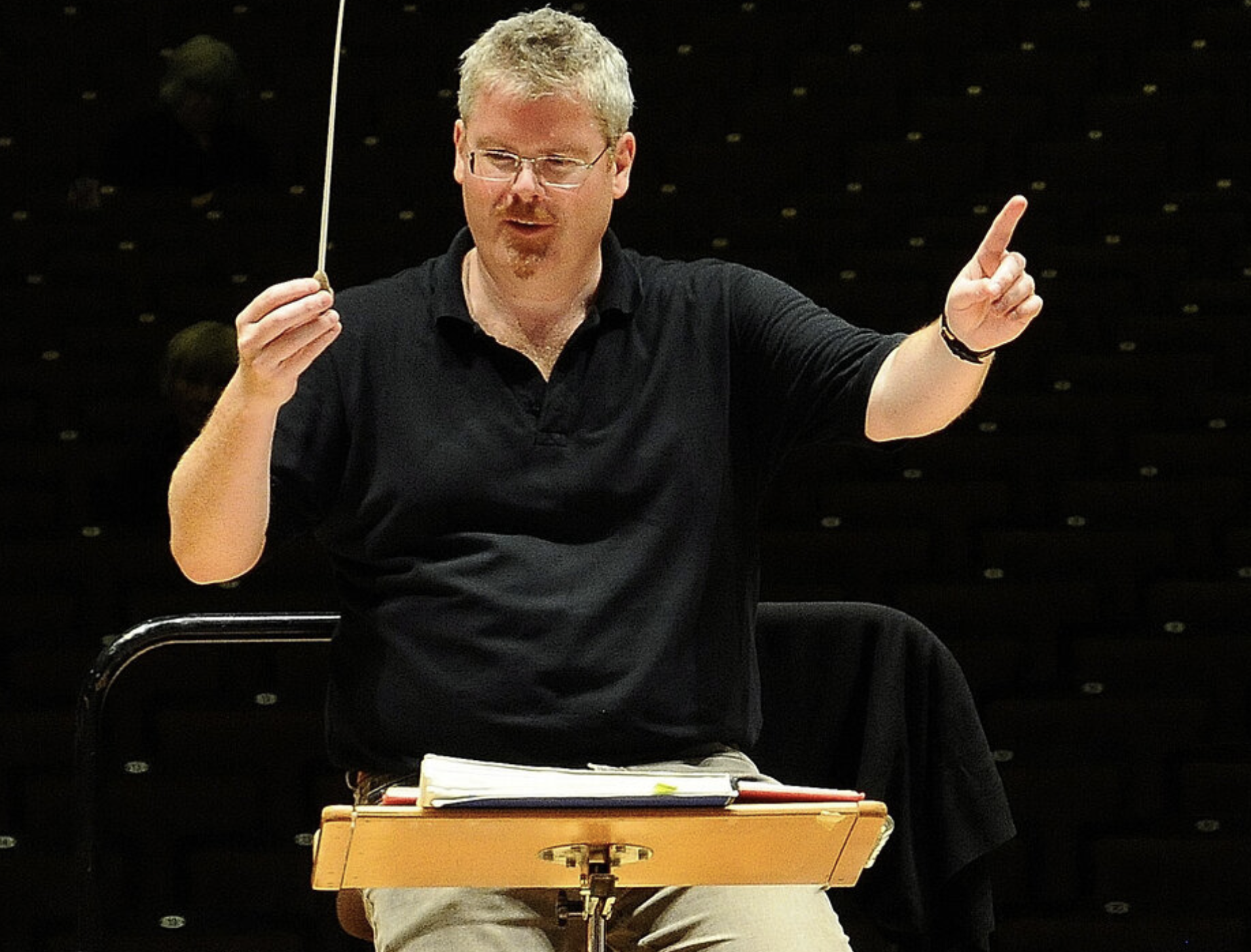 Man conducting orchestra