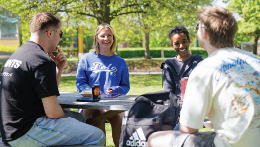 Image of students on College Lane
