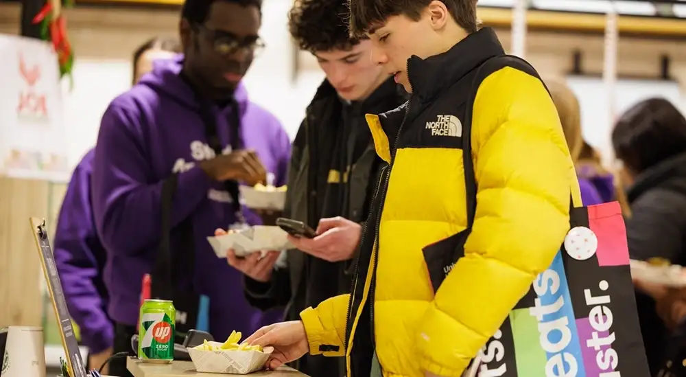 People getting food 
