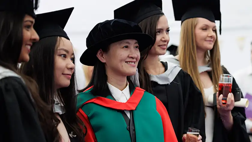 Students at graduation
