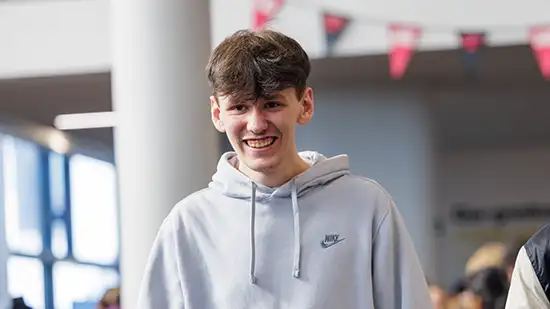 Student smiling