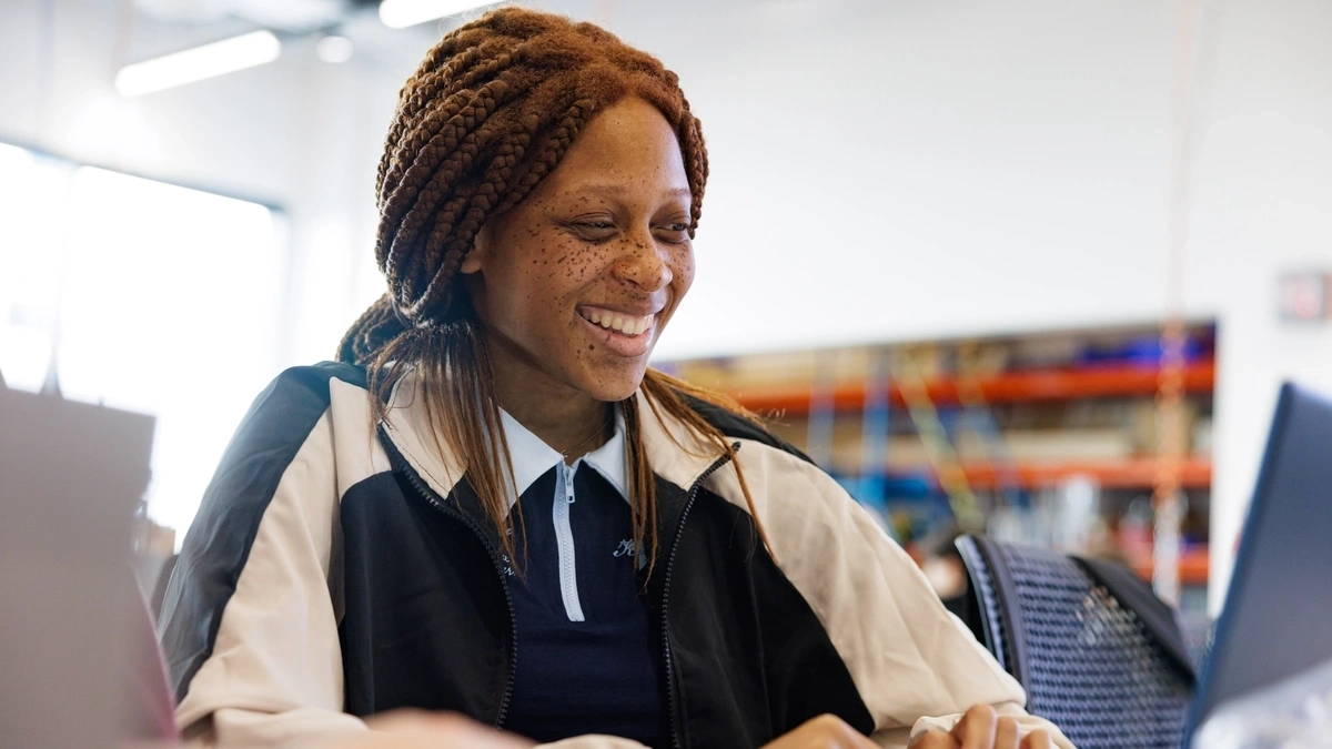 Student smiling