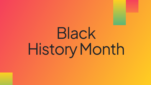 Text that reads 'Black History Month'