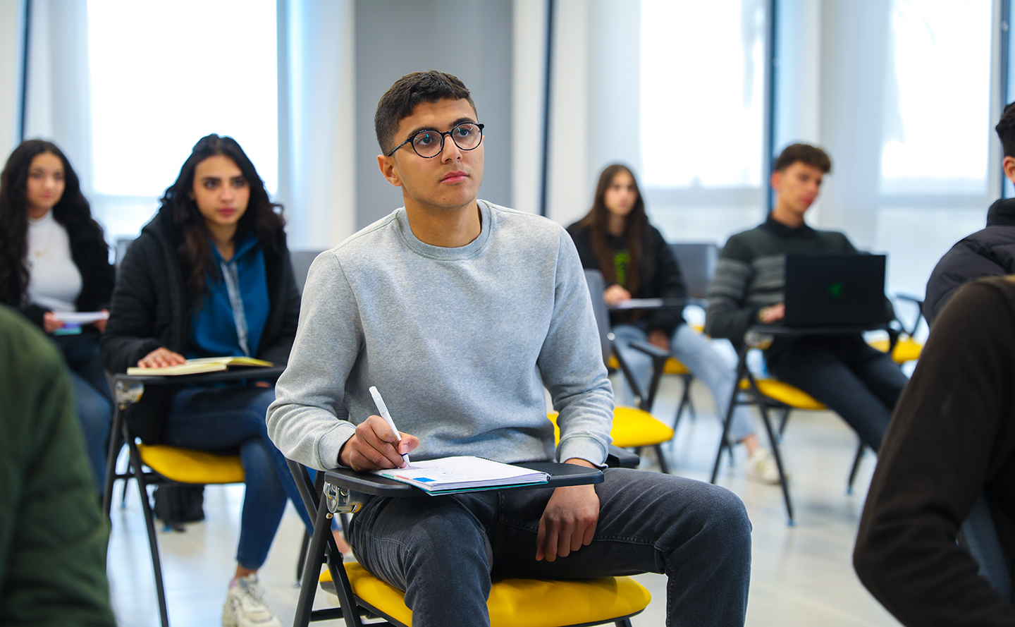 Student at a desk