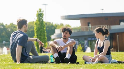 Image of students on College Lane