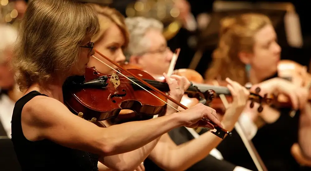 People playing the violin